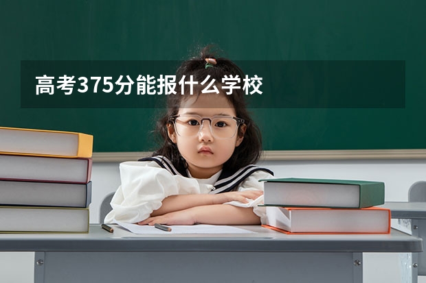 高考375分能报什么学校