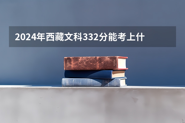 2024年西藏文科332分能考上什么大学？
