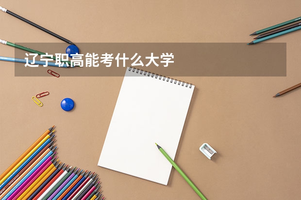 辽宁职高能考什么大学