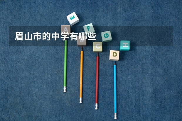 眉山市的中学有哪些