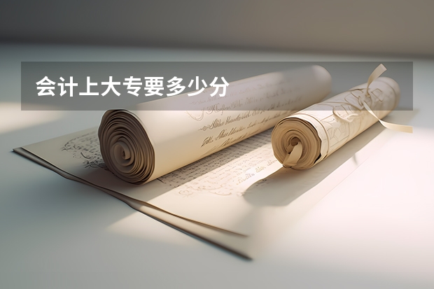 会计上大专要多少分