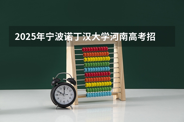 2025年宁波诺丁汉大学河南高考招生计划（2026参考）