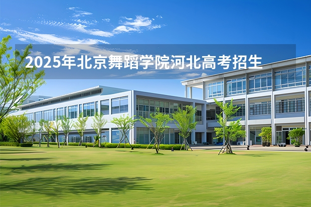 2025年北京舞蹈学院河北高考招生计划（2026参考）