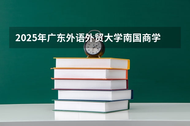 2025年广东外语外贸大学南国商学院江苏高考招生计划（2026参考）