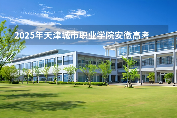 2025年天津城市职业学院安徽高考招生计划（2026参考）